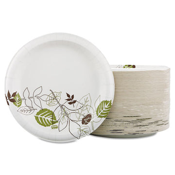 Dixie® Pathways Soak Proof Shield Heavyweight Paper Plates, 10.13" Dia, Green-burgundy, 125-pack freeshipping - TVN Wholesale